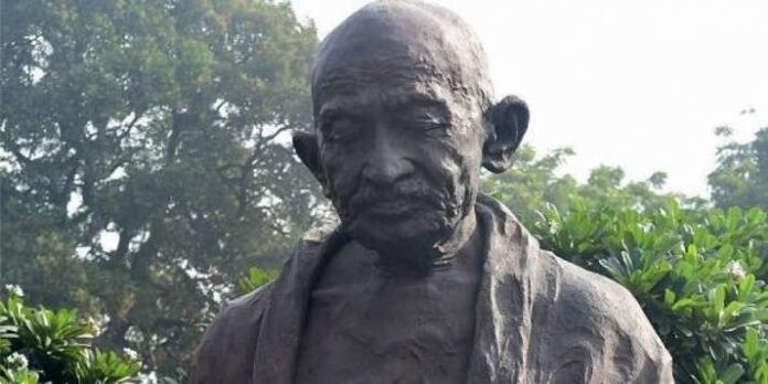 Mahatma Gandhi statue vandalised by unknown miscreants in the US