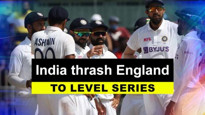 IND vs ENG 2nd test: 'Pitch' Perfect India Thrash England by 317 runs; level 4- match 1-1 series IND vs ENG 2nd test: 'Pitch' Perfect India Thrash England by 317 runs; level 4- match 1-1 series