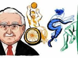 The Google Doodle commemorates the 122nd birthday of neurologist Sir Ludwig Guttmann