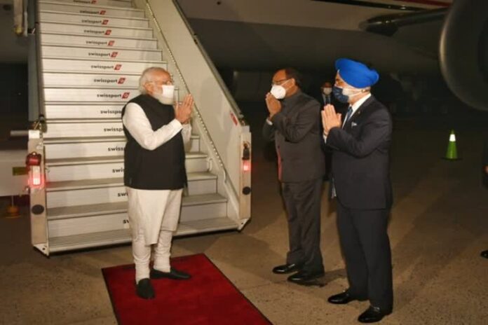 PM Modi arrives in New York ahead of the United Nations General Assembly's 76th session