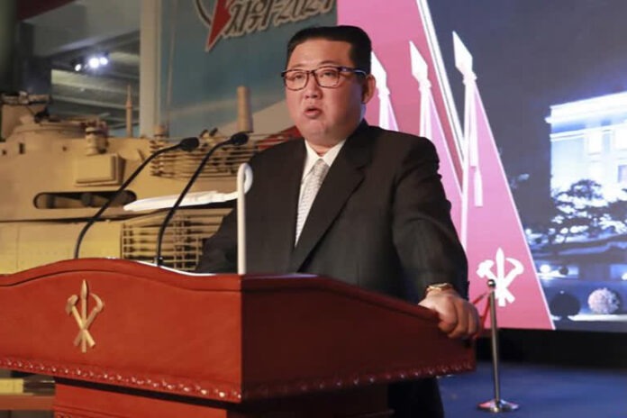 While criticising the US, Kim promises to construct a "invincible" military While criticising the US, Kim promises to construct a "invincible" military