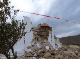 A powerful earthquake with a magnitude of 6 strikes a Greek vacation island.