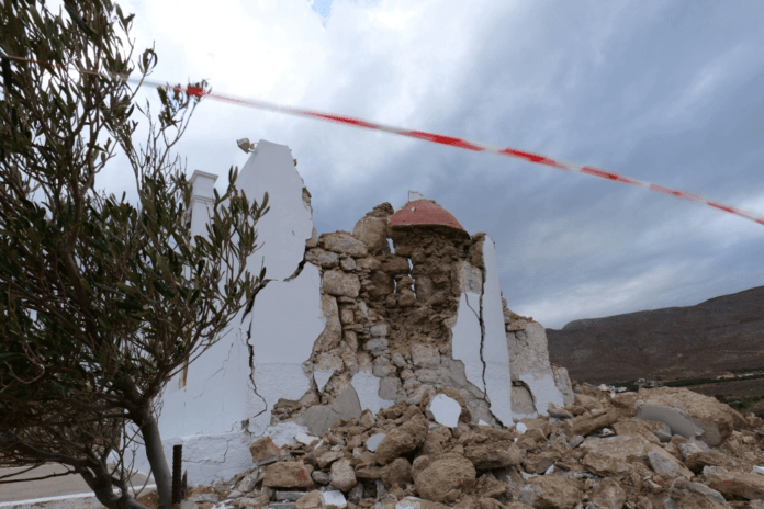 A powerful earthquake with a magnitude of 6 strikes a Greek vacation island.