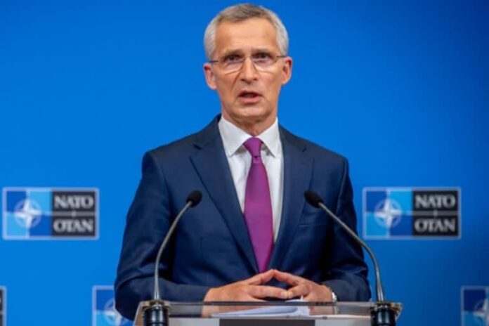 Russia's aggression on Ukraine, according to NATO Secretary General Jens Stoltenberg, is a violation of international law and a severe threat to Euro-Atlantic security Russia's aggression on Ukraine, according to NATO Secretary General Jens Stoltenberg, is a violation of international law and a severe threat to Euro-Atlantic security