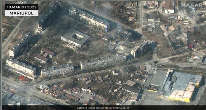 latest satellite image, Ukrainian cities, Maxar Technologies