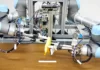 Japanese robots, Delivering food, Robots commonly found on factory