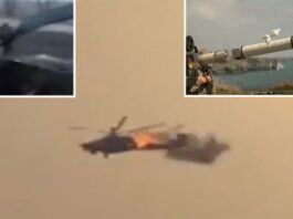 Ukrainian missile, Russian helicopter splits, Ukrainian forces