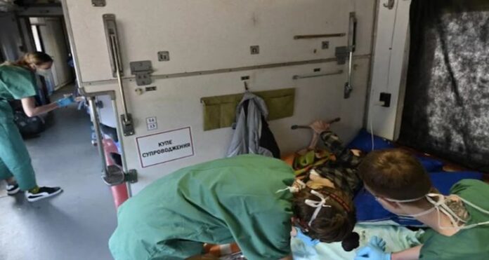 Ukrain hospital Ukraine Hospital, Train Transports Patients, Safety in the Hope