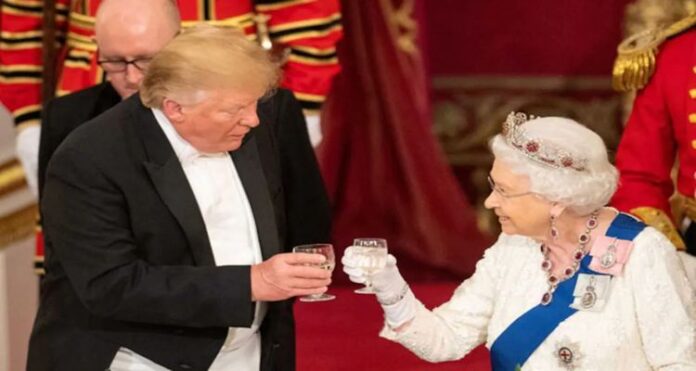 Former US President, Donald Trump, Trump claims, the Queen, Camilla, Queen Elizabeth, royal banquet, 2019, Talk TV's, Melania