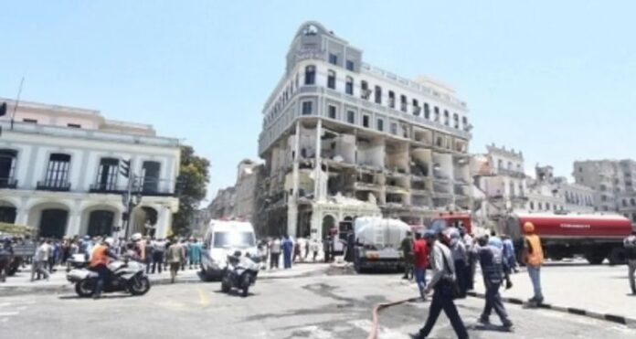 havana Havana's hotel explosion, 50 people injured, dozens injured, 18 people died, Saratoga Hotel, Julio Guerra, Cuban presidency, Health Ministry, Havana Communist Party authoritative