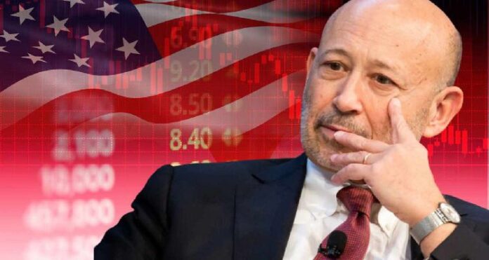 us (1) The United States, very high risk, Goldman Sachs, Senior Chairman, Lloyd Blankfein, businesses and consumers, CBS