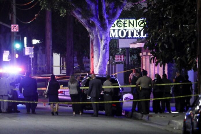 Two Los Angeles police officers were shot and murdered in a Los Angeles suburb