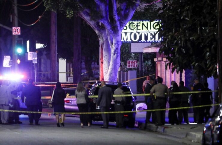 Two Los Angeles police officers were shot and murdered in a Los Angeles suburb