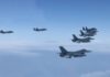 Retaliation, North Korea's Missile Tests, United States, United States flew warplanes, Sixteen South Korean warplanes, South Korea, F-35 stealth militants