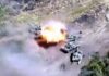 Video: Following airstrikes over Ukraine, Russian tanks burn up