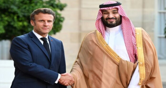 uae (1) Prince Salman of Saudi Arabia, Saudi Arabia, President of France, warm reception, Emmanuel Macron