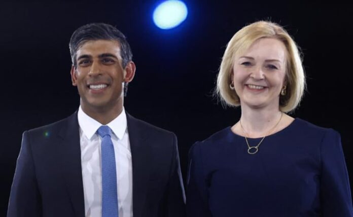 Liz Truss is ahead of Rishi Sunak in the race to become the next Prime Minister of the United Kingdom Liz Truss is ahead of Rishi Sunak in the race to become the next Prime Minister of the United Kingdom