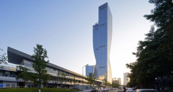 180 (1) 180-meter-tall, Dance Of Light, one of the world, world's most, twisted towers, China