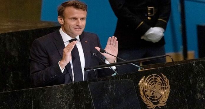 pm (1) Macron, Not An Era Of War, 77th session, United Nations, New York City, Prime Minister Narendra Modi, President of France Emmanuel Macron