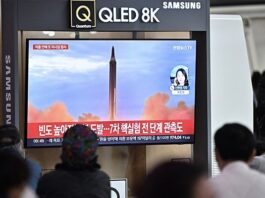 North Korea justifies its missile launch as a defence against "military threats from the US"