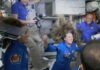 Russian and Native American women are delivered to the space station by SpaceX