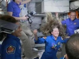 Russian and Native American women are delivered to the space station by SpaceX