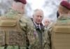 In the UK, King Charles meets with Ukrainian military recruits