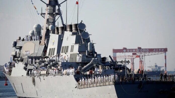 According to the US, a mission was conducted in the South China Sea by a guided-missile destroyer According to the US, a mission was conducted in the South China Sea by a guided-missile destroyer