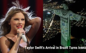 Taylor Swift’s Arrival in Brazil Turns Iconic, Rio’s Christ The Redeemer Statue Lights Up in a Dazzling Welcome Taylor Swift